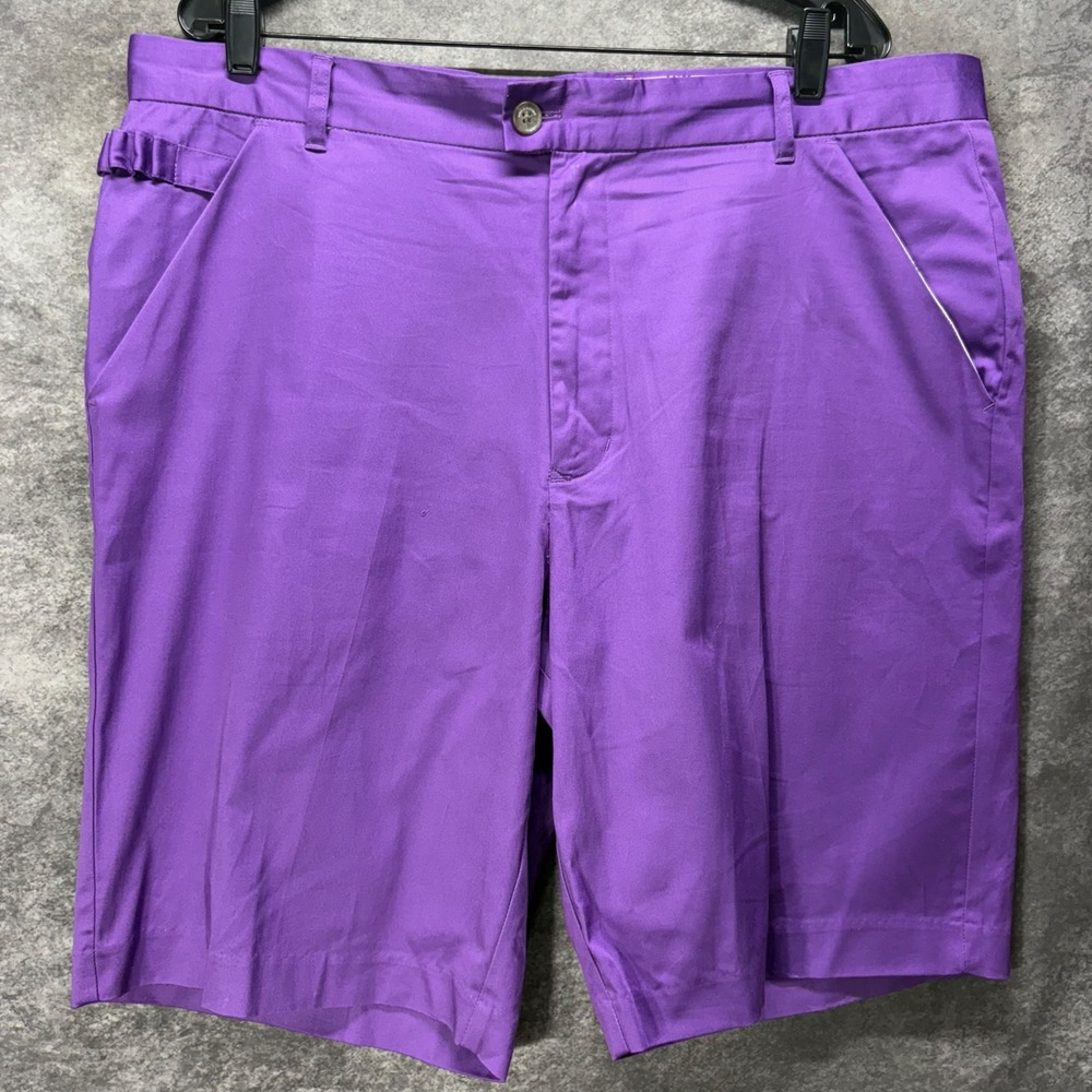 Royal & Awesome Mens Purple Chino Golf Shorts Size 40 Funky Preppy Dopamine